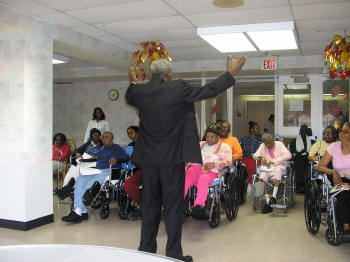 minister at nursing home
