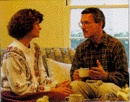 A couple having a conversation