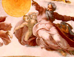 depiction of God on Sistine Chapel