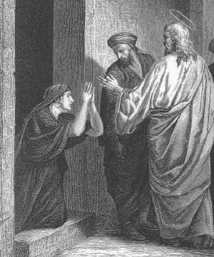Jesus and a woman