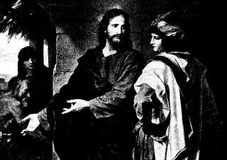Jesus talking to the rich man